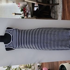 RD Style Blue White Striped Maxi Size Small